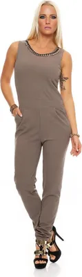 Immagine prodotto di Tuta da donna con tasche a catena; Cappuccino/S/M 36/38