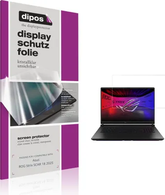 Produktbild von 2x Schutzfolie für Asus ROG Strix SCAR 18 2025 klar Displayschutzfolie Folie Display Schutz dipos