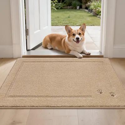 Produktbild von Omgoods – Waschbare Fußmatte, 60 x 90 cm, für den Innenbereich, in Beige