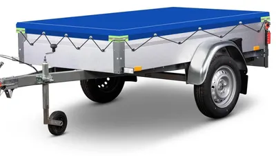 Produktbild von Anhängerplane Flachplane PVC Reißfest 201 x 108 cm mit Befestigungsstreifen