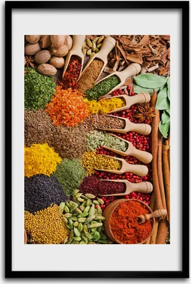 Produktbild von Bild - Bilderrahmen - 40 cm x 60 cm - MDF - Rahmen - Wandkunst - Gewürze