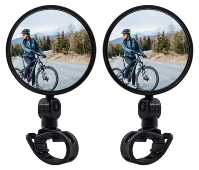 Image de Miroir de rétroviseur pour vélo - Rotatif à 360° - Lentille convexe de 5 cm