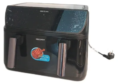 Produktbild von Cecotec Cecofry&Grill Duoheat 10000, Heißluftfritteuse, 10 l, 40 °C, 200 °C, Doppel, Schwarz