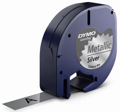Obrázek produktu pro DYMO S0721730, Černá na kovové, Polyester, Belgie, DYMO, LetraTag 100T, LetraTag 100H, 1,2 cm