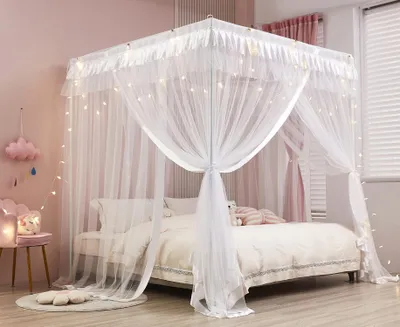 Obrázok produktu pre Sieťka proti komárom na baldachýn pre detskú posteľ s motívom princeznej