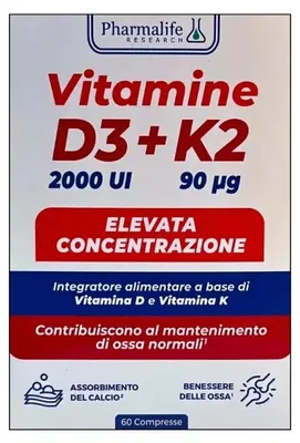 Produktbild von VITAMIN D3 + K2, 60 Tabletten