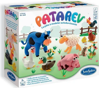 Image de Sentosphère Kit de bricolage animaux de ferme - Pâte à modeler Patarev Jouets créatifs