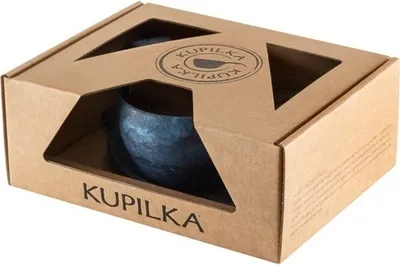 Produktbild von Kupilka-Becher mit Löffel und Untertasse, 210 ml, blau