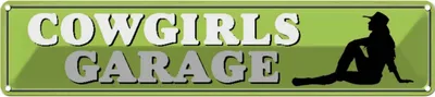 Produktbild von vianmo Blechschild 10x46 cm Pinup Cowgirls Garage Pin Up