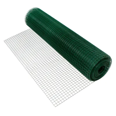 Produktbild von ECD Germany Volierendraht Drahtgitter Grün 12x12mm Masche, 1x10m, 0,7 mm dick, verzinkter Stahl Zaun, 4-eck Drahtzaun Schweißgitter Maschendrahtzaun