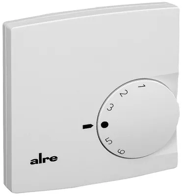 Produktbild von ALRE Raumtemperaturregler Aufputz Reinweiß 83,4 mm