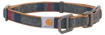 Produktbild von Carhartt Hundehalsband - Nylon, vollständig verstellbar, langlebig, Cordura-Nylon, Größe M, Decke gestreift