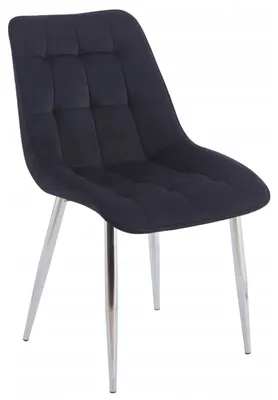 Produktbild von Furnitex Stuhl J262-1 (S) Samtbezug Schwarz Riviera 100