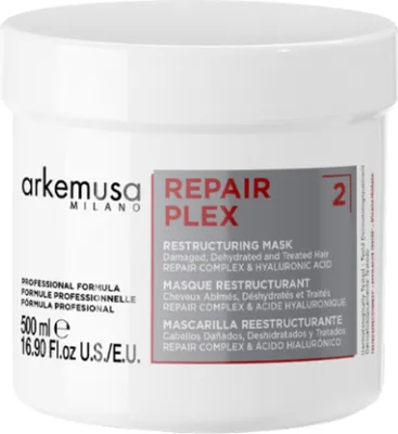 Produktbild von Arkemusa | Haarmaske Reparatur Plex - 500 ml - Intensiv regenerierend - Tiefenpflege für geschädigtes Haar