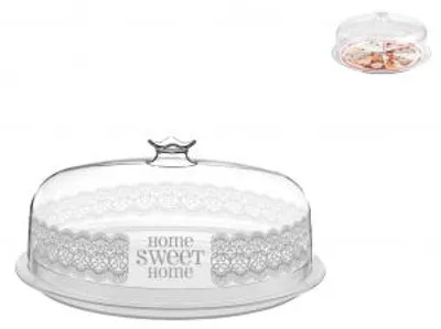Immagine prodotto di HOMe Cosmoplast Copritorta Homesweethome In Polistirene Trasparente Cm 34