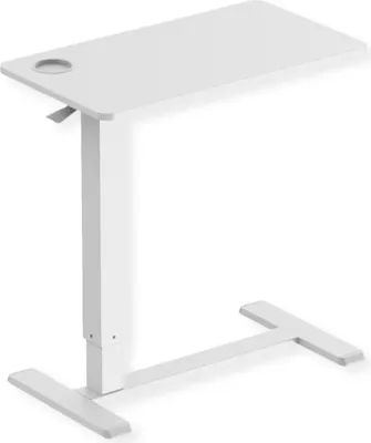 Image de ROLINE Table d'appoint à gaz, réglable en hauteur, blanc