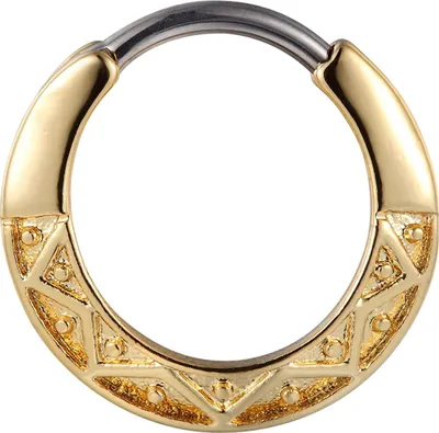 Produktbild von Karisma Tribal Titan G23 Septum Clicker Segment Ring Nasenring Nasenpiercing - 1,2x8mm tsc-h018 - Schwarz