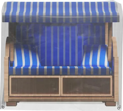 Produktbild von Grasekamp Strandkorb Schutzhülle 119x106x160cm PVC  Transparent Abdeckung Haube Plane UV  stabil wasserdicht