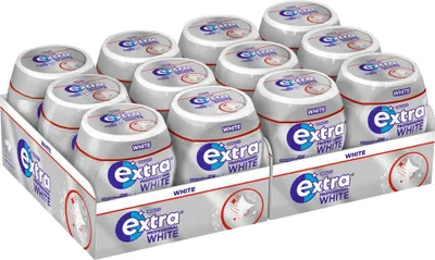 Produktbild von EXTRA PROFESSIONAL White Dose (2x6)x50 Dragees (Schaukarton - 12 Dosen)