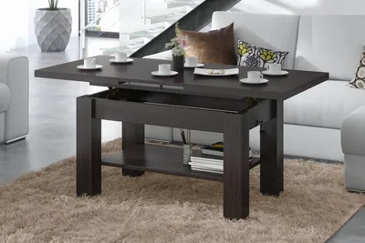 Produktbild von Couchtisch Astoria Walnuss Wenge höhenverstellbar ausziehbar Esstisch