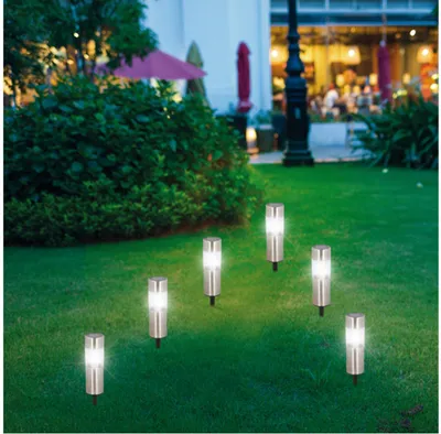 Produktbild von 16x Solarlichter 6er LED Gartenstecker Lampen Beleuchtung Außen Erdspieß Gehwege