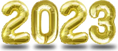 Produktbild von Oblique Unique Folien Luftballon Zahl 2023 Silvester Neujahr Party Deko Ballons Zahlenballons - gold