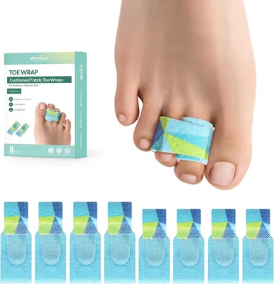 Zdjęcie produktu dla Korekcyjki na palce młotkowate, 8 sztuk, ozdobne ochraniacze na palce, do pielęgnacji stóp