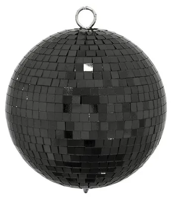 Spiegelkugel 15cm farbig schwarz- Diskokugel (Discokugel) zur Dekoration - Echtglas - mirrorball black