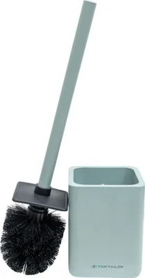 Obrázek produktu pro TOM TAILOR WC štětka WC štětka do koupelny zelená | WC štětka s držákem na WC štětku, sada WC štětky stojící, WC sada, koupelnové doplňky, koupelnové doplňky, 9,5 x 9,5 x 37 cm