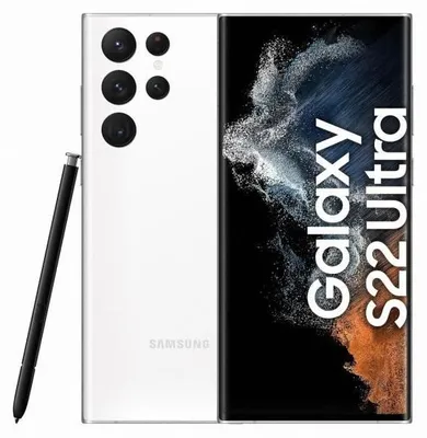 Image de Samsung Galaxy S22 Ultra SM-S908B, 17,3 cm (6.8"), 8 Go, 128 Go, 108 MP, Android 12, Weiß