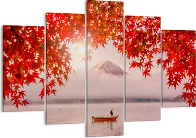 Produktbild von Bild auf Leinwand - Leinwandbild - Vulkan See - 150x100cm - Wand Bild - Wanddeko - Wandbilder - Leinwanddruck - Bilder - Kunstdruck - Wanddekoration - Leinwand bilder - Wandkunst - EA150x100-4107