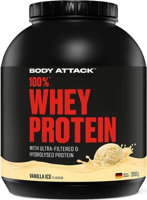 Produktbild von Body Attack 100% Whey- 2 kg Vanilla Ice