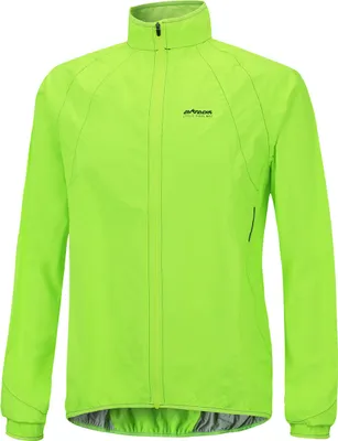 Produktbild von Airtracks Herren Regenjacke Fahrradjacke neon M / Regenjacke Wind & Wasserdicht - Wassersäule: 10.000 mm