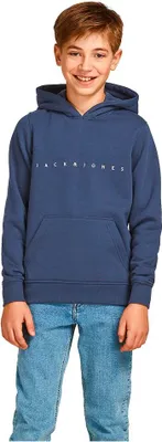 Produktbild von Jack & Jones 12214983, Männlich, Blau, 128 cm, Baumwolle, Polyester, Nicht bleichen, Natürliche Trocknung