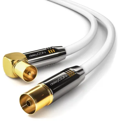 Produktbild von deleyCON MK-MK292, 10 m, TV plug, TV socket, Weiß