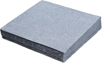 Produktbild von 200x Servietten 33 x 33 cm 1/4 -Falz 3-lagig silber