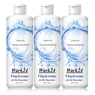 Produktbild von Wark24 Vinylcreme 250ml - Vinylpflege für Wasserbetten Vinyl Creme (3er Pack)
