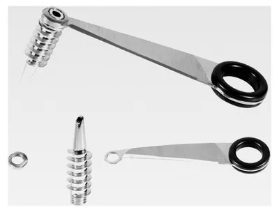Produktbild von 2 Stück Spiralschneider aus Edelstahl, tragbarer Gemüseschneider, manueller Schäler für Kartoffeln und Gurken, Küchenzubehör