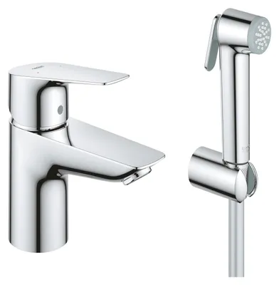 Zdjęcie produktu dla Bateria umywalkowa GROHE Start Edge z prysznicem bidetowym chrom 23773001