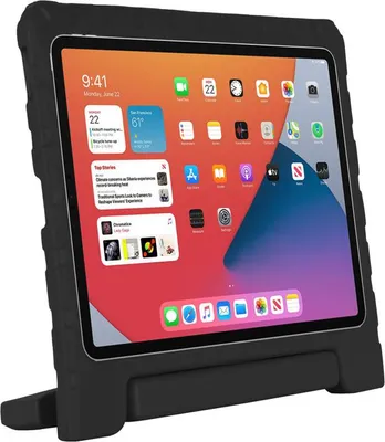 Produktbild von Kinder Tablet Hülle, für iPad mini6 2021, EVA Schutzhülle, stoßfest, mit Tragegriff, mit Ständer, Schwarz