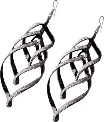 Produktbild von Ohrringe, mehrschichtig, exquisite Legierung, Hakenohrringe, Schmuck, Geschenk für Party-Schwarz