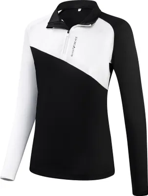 Produktbild von BLACK CREVICE - Damen Funktionsshirt/Skirolli/Midlayer | Farbe: Schwarz/Weiß | Größe: 38