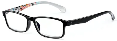 Produktbild von SaNgaiMEi Blaulichtfilter Lesebrille für Damen Herren Gaming Computerbrille Anti Blaue Lesebrille Blendfrei Kratzfest (Schwarz + Muster, 2.5)