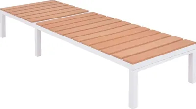 Produktbild von vidaXL Sonnenliege Aluminium und WPC Braun
