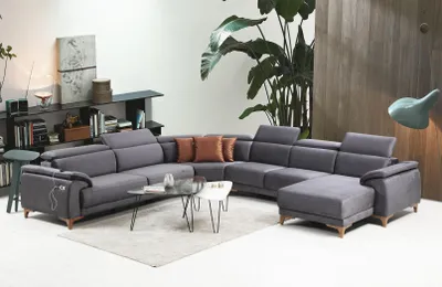 Produktbild von Wohnzimmer Ecksofa U-Form Polstermöbel Sofa Couch Modern Möbel Design