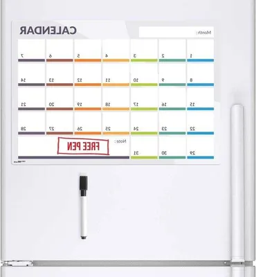 Image de Calendrier magnétique pour tableau blanc, 31 jours, avec stylo