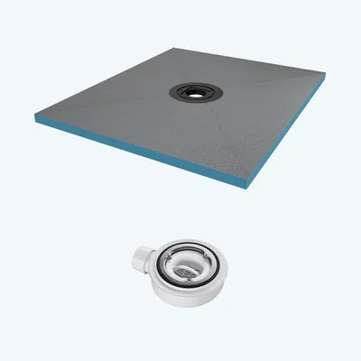 Immagine prodotto di doporro Piatto Doccia 100x100x4 cm da Piastrellare in Polistirene Rigido XPS Tagliabile, con Piletta di Scarico 35L/min, Pronto per Bagno Moderno