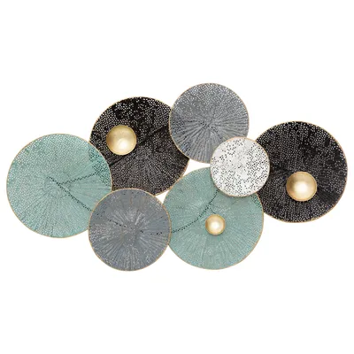 Produktbild von Wanddekoration "Seerose" aus Metall 90 × 50 cm - Atmosphera créateur d'intérieur