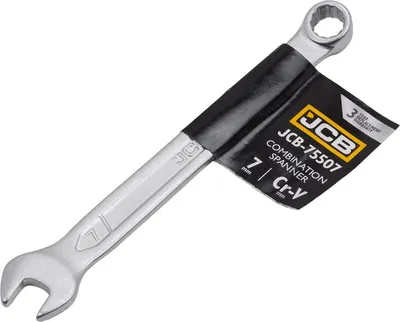 Obrázok produktu pre JCB | Kombinovaný kľúč 7MM, račňový kľúč, kombinovaný kľúč, kľúč, otvorený kľúč, račňový kombinovaný kľúč