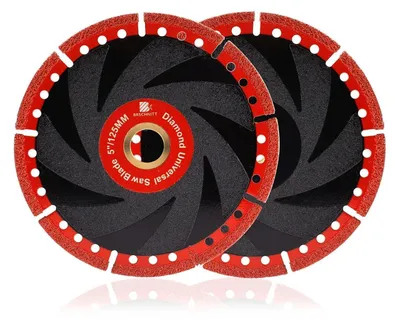 Immagine prodotto di Disco diamantato da 125 mm per il taglio di cemento, acciaio e metallo (2 pezzi)
